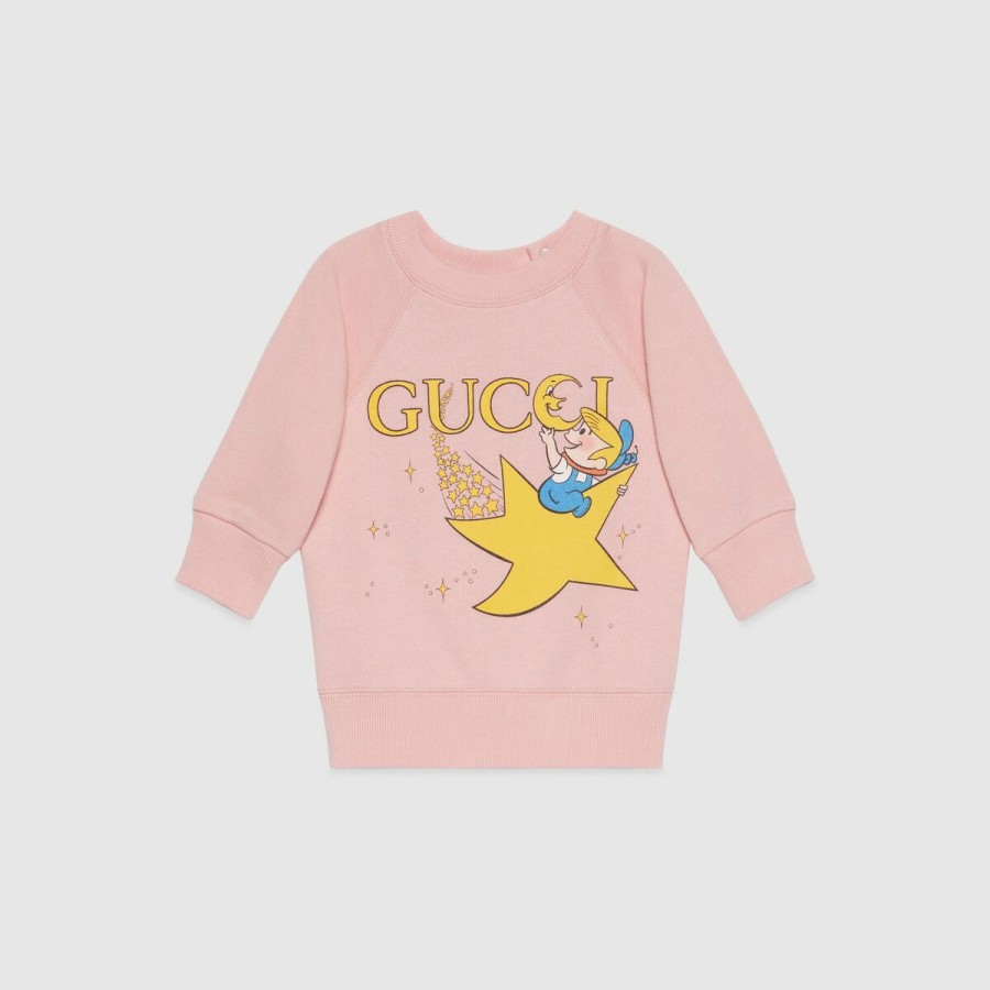 Bambino GUCCI Neonata (0-36 Mesi) | Felpa In Cotone Con Stampa Rosa